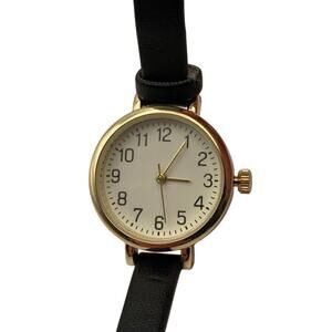 Classic Womens Analog Watch w/ Thin Adjustable Imitation Leather Band